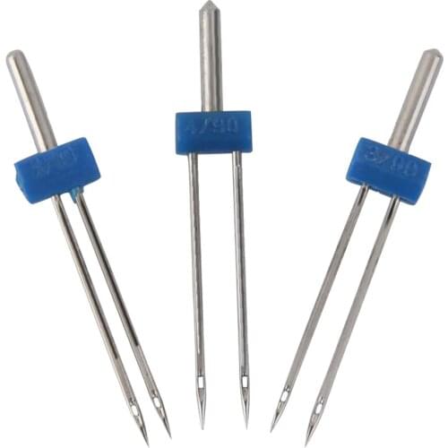 3pcs/set 2/3/4mm Double Twin Needles with Box Household Sewing Machine Pins Needlework Craft Sewing Accessories