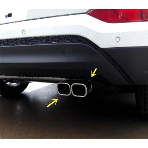 For Hyundai Tucson 2015 2016 2017 2018 Car Cover Muffler Exterior End Pipe Dedicate Stainless Steel Exhaust Tip Tail Outlet 1pcs