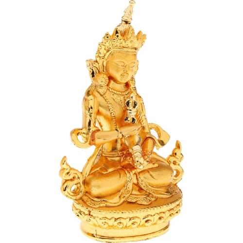 MagiDeal Small Buddha Statue Gilt Medicine Buddhist Feng Shui Figurine Religion Sculpture Blessing Good Luck Home Ornaments