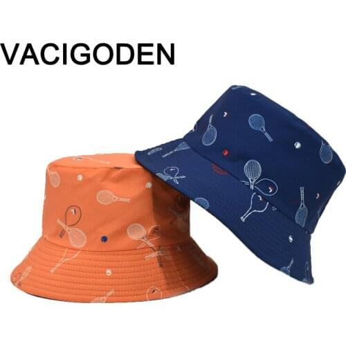 VACIGODEN Women Fashion Bucket Hat Reversible Printed Black Sunbonnet Fedoras Outdoor Chapeau Fisherman Caps De Pescador Gorros