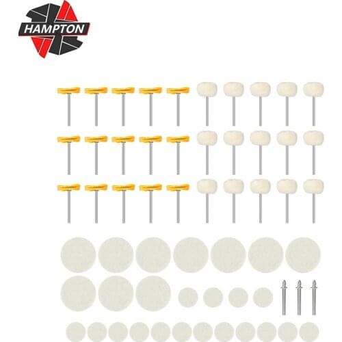 58pcs Polishing Brush Set 3/3.175mm Shank Polish Mini Brush Grinding Buffing Pad Felt Wheel for Dremel Rotary Tool Accessories