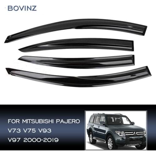 Window Visor Awnings Sun Rain Shade Shelter Guard Deflector Vent Car Accessories For Mitsubishi Pajero V73 V75 V93 V97 2006-2019