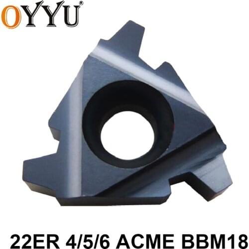 OYYU 10pcs 22 ER 4 5 6 ACME BBM18 22ER 4ACME 5ACME 6ACME Carbide Inserts Lathe Cutter Threading CNC Turning Tool free shipping