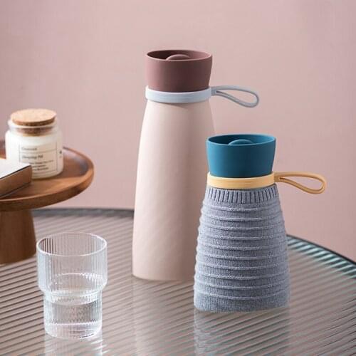 Hot Water Bottle Filling Size Can Be Carried with Warm Water Bag Female Students Cute Belly Warming Silicone Explosion-proof