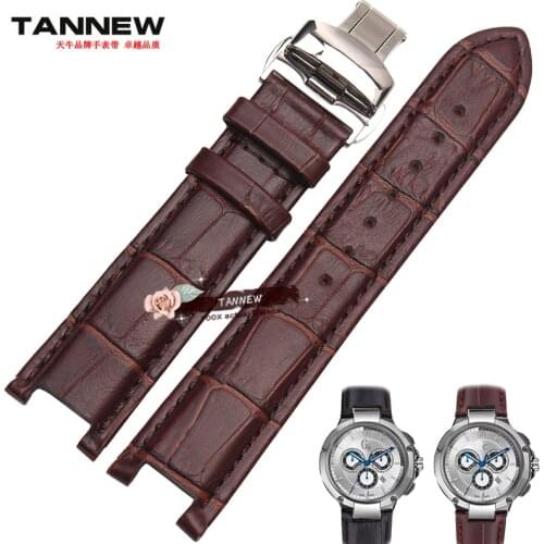 Butterfly buckle watchband for GC watch strap cow leather mens bracelet 22*13mm 20*11mm