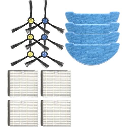 Robot acuum Cleaner Side Brush HEPA Filter Mop Cloth for ilife V8S X750 X785 V80 Robotic Vacuum Cleaner Parts Replacement Kit