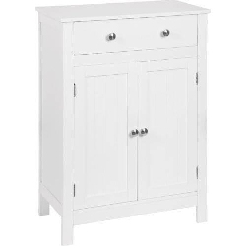 Bathroom Cabinet Kitchen Cupboard Vanity Floor Standing Shelf Storage Double Door Washbasin Shower Sundries Home Furniture