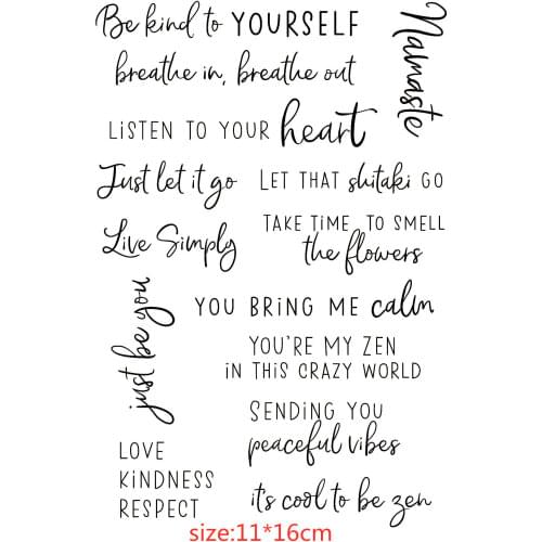 Words Pattern Stamp Scrapbooking Alphabet Stamp Embossing Craft Making Silicone Transparent Stamps