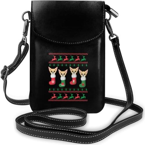 Chihuahua Shoulder Bag Female Gift Women Bags Vintage Leather Office Purse