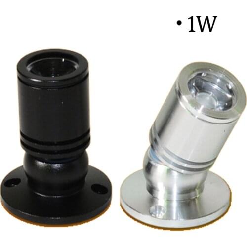 Free Shipping 1W Black/Silver Aluminum Led Mini Led Jewelry Showcase Spotlight Display Cabinet Light