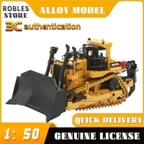Huina 1:50 Rc Truck Heavy Bulldozer Caterpillar Alloy Tractor Model Engineering Car Excavator Radio Controlled Car Toys For Boys