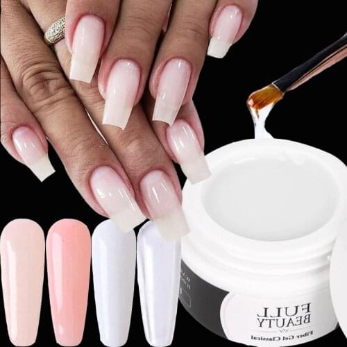 15ml Quick Building Gel for Nail Extension Acrylic Pink White Clear UV Building Glue Tips Nail Art Prolong Form Manicure Tools