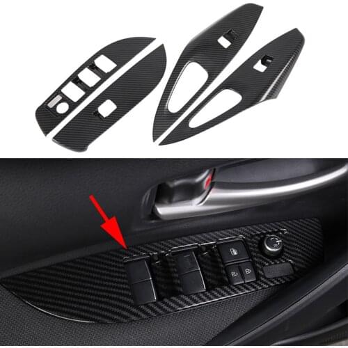 Interior Carbon Fiber Protector Accessories Door Armrest Cover Frame Trim Fit For Toyota Corolla 2019 2020