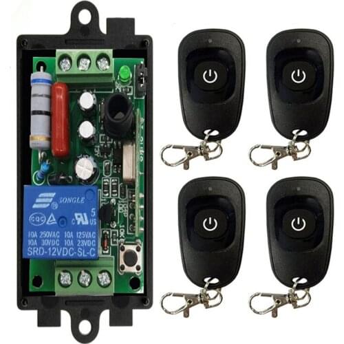 AC 220V universal remote control 1CH Relay Radio Receiver and Transmitter Wireless Switch for Lighting Lamp garage door opener