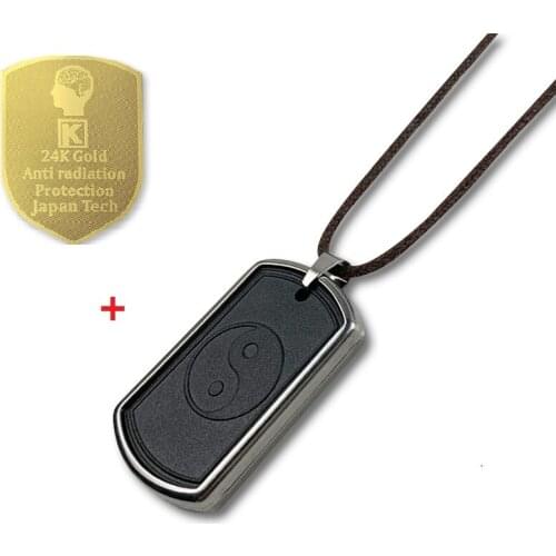 Health Quantum Energy Pendant Necklace Fashion Jewelry Gift Set with 6 Pieces Anti EMF Radiation Sticker Shields
