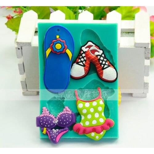 1pcs Beach Sexy Bikini Silicone Mould Fondant Cake Carfts Decor Pastry Dessert Cupcake Mold Cooking Tools Patisserie reposteria