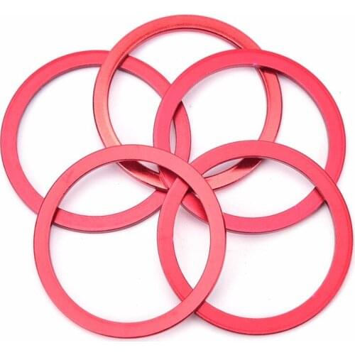 2mm Bikes Flywheel Washer Bottom Bracket Center Axis MTB Alluminium Alloy Bicycle Hub Spacer Gasket Spacer 5Pcs