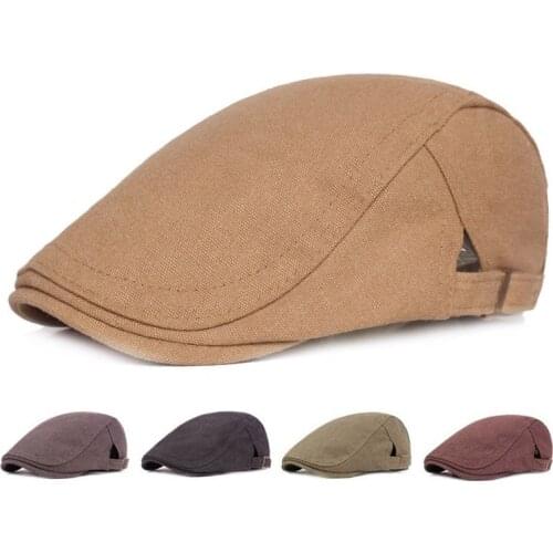 2021 New Mens Hat Summer Berets Caps For Men Women Casual Painter Solid Sun Hats Unisex Cotton