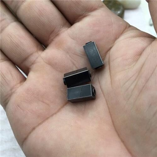316L Stainless Steel Black 2mm Small Hole Beads Cuboid Charm Spacer Beads For Jewelry Making Bracelet DIY