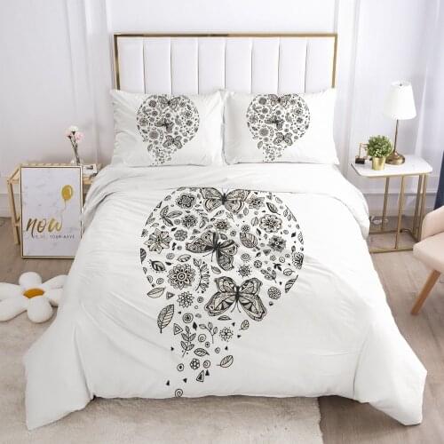 3D Bed Linens Duvet Cover Sets Quilt Covers Pillow Shams Bedclothes Bedding Sets Queen Full Twin Simple Flower Home Textile