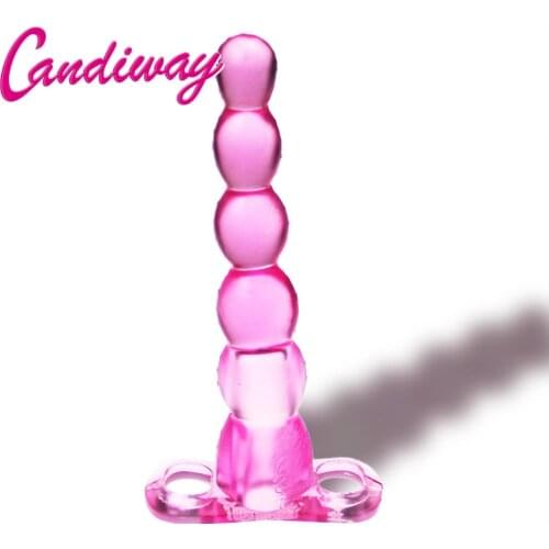 Candiway Soft Beaded Anal Toys Clitoris G spot Stimulation Butt Massager Adult masturbation Intimate Sex Toy For Couple