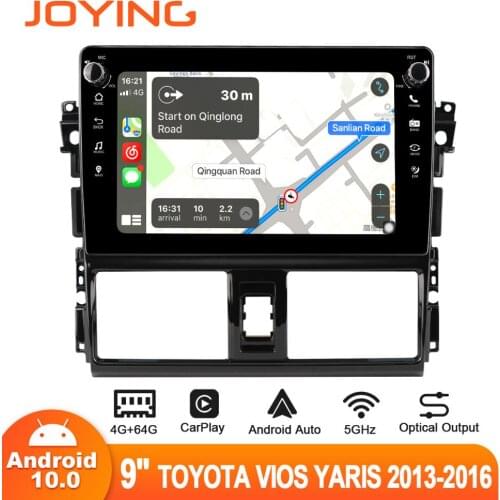 9" Android10 Car Radio for Toyota Vios Yaris 2013-2016 DSP Carplay GPS SPDIF Subwoofer DVR 4G SIM DAB Optical Output 5GWIFI OBD