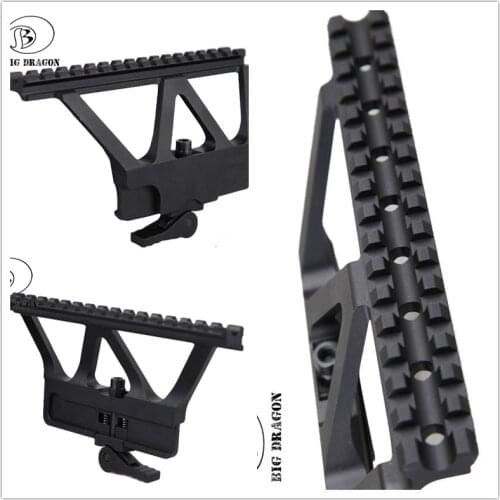 Quick Detach AK Gun Rail Scope Mount Base Picatinny Side Rail Mounting For AK 47 AK 74 Black Hunting Party Supplie