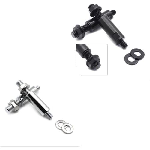 Black 1-1/2" Clockwise Raised Mirror Adapters For Honda Suzuki Kawasaki Indian Victory All Year Aftermarket Free Shipping