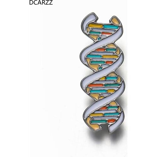 DCARZZ DNA Strand Pins Medical Trendy Jewelry Doctors/Nurse/Student Biochemistry Christmas Enamel Cute Pin Brooch Women Gift