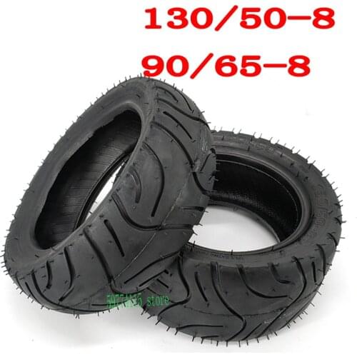 Motorcycle parts 90/65-8 front wheel and 130/50-8 rear wheel Tubeless Tyres Electric Scooter vacuum Tires