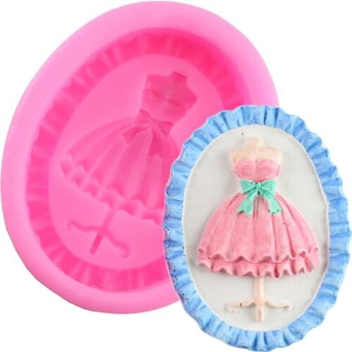 Girls Skirt Handmade Soap Silicone Mold DIY Accessories Fondant Cake Decorating Tools Chocolate Candy Polymer Clay Resin Moulds