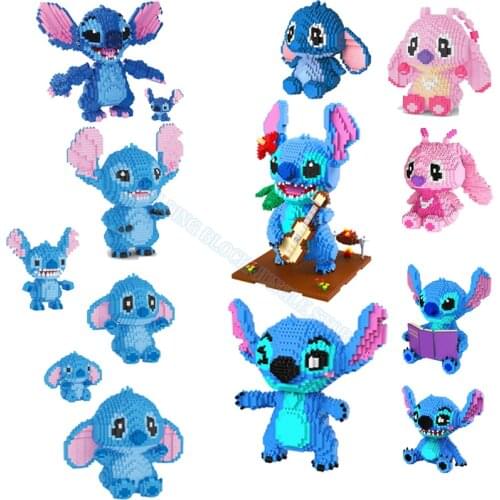 Disney 2882PCS + 1044 Brainlink Toys Magical Blocks Cute Blink Guitar Cartoon Needle Model Build Assembly Toys