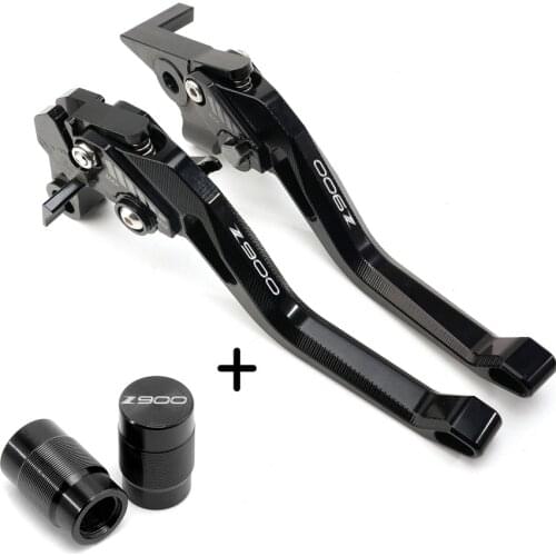 For KAWASAKI Z900 Z 900 z900 2017 2018 2019 2020 2021 Adjustable Motorcycle Short Brake Clutch Levers & Tire Valve caps Cover