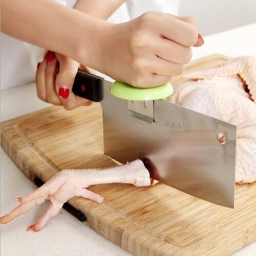 Stainless Steel Knife Cap Dual-purpose Kitchen Chopping Booster Knife Holder Kitchen Gadgets