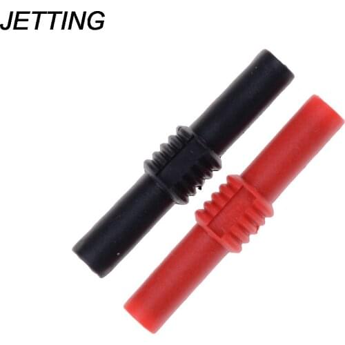 JETTING 2pcs 4mm banana socket female adapter extension Insulated Banana plug Coupler