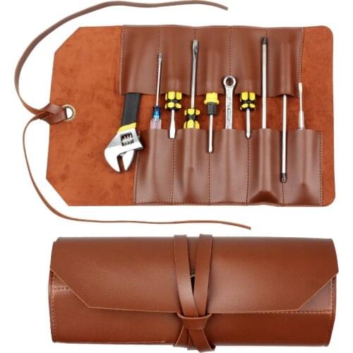 Leather Tool Bag Portable Hardware Tool Bag Tool Bag Screw Wrench Storage Bag