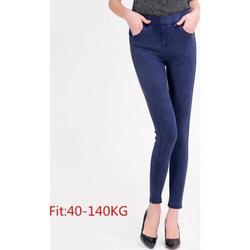 Womens spring and autumn Denim pants women leggings Black casual pants plus size legins high waist legging
