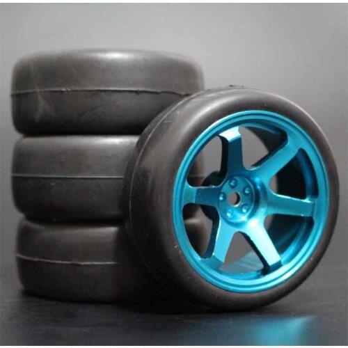 1Set 4Pcs HSP HPI Racing Tires Tyre Metal Wheel Rim 4Pcs For RC 1/10 On-Road Car HSP 94123/94103/94122 D4/D3 FW06 110B
