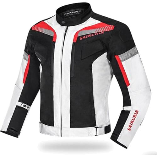 SAIKURUV Motorcycle Jacket Men Chaqueta Moto Waterproof Motorbike Motocross Riding Jacket Breathable Motorcycle Protection