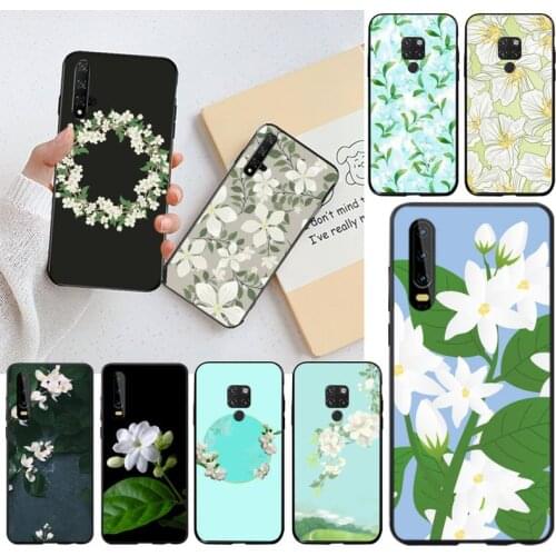 Jasmine Soft black Phone Case for Huawei P40 P30 P20 lite Pro Mate 30 20 Pro P Smart 2019 prime