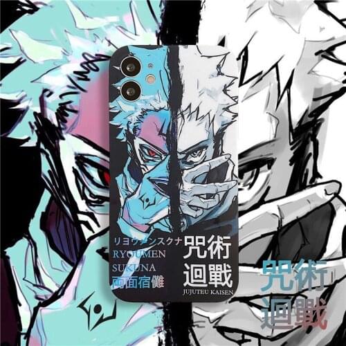 Jujutsu Kaisen Itadori Yuji Gojo Satoru Anime Phone Case Silicone Shatter-resistant Soft Case for IPhone12,11, XR, Xsmax