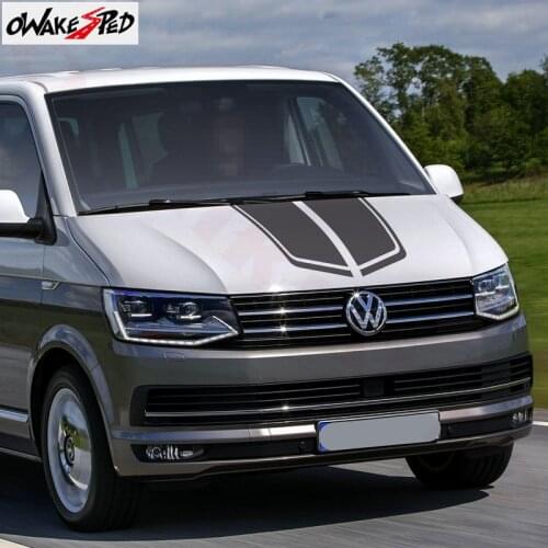 Car Cover Engine Bonnet Stripes Stickers For-Volkswagen Multivan T4 T5 T6 Vinyl Decals Auto Hood Body Decor Accessories Sticker
