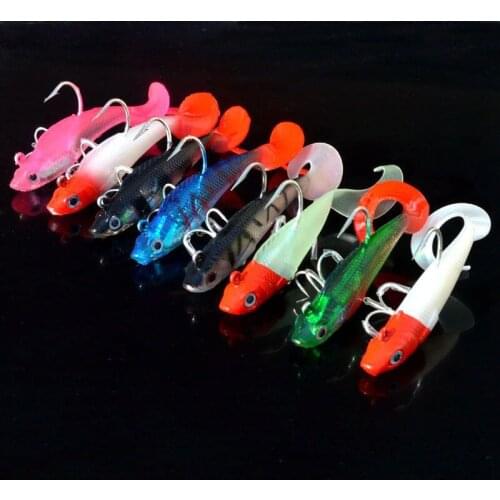 Fishing Long Tail Soft Fish Bait Worm Jig Head Lead Attraction 9g/18g Quality Hook 1 Piece Sale