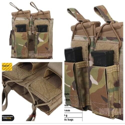 Tactical Double Pistol Magazine Pouch Handgun Mag Pouch For GLOCK, M1911, 92F, 40mm grenades, etc 5.56 Double/Single