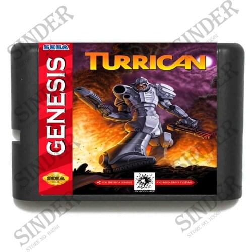 Turrican 16 bit MD Game Card For Sega Mega Drive For Genesis