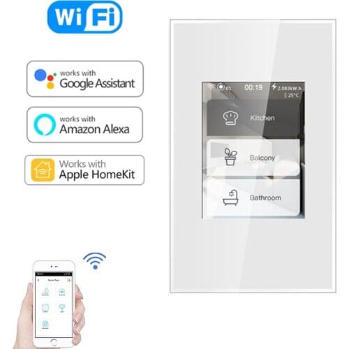 WiFi LCD Smart Light Switch Curtain Switch Support Homekit Alexa Google Home Siri Voice Control Smart Touch Light Switches