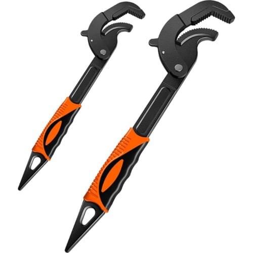 14-30 / 30-60mm Universal Key Pipe Wrench Open End Spanner Set High-carbon Steel Snap N Grip Tool Plumber Multi Hand Tool