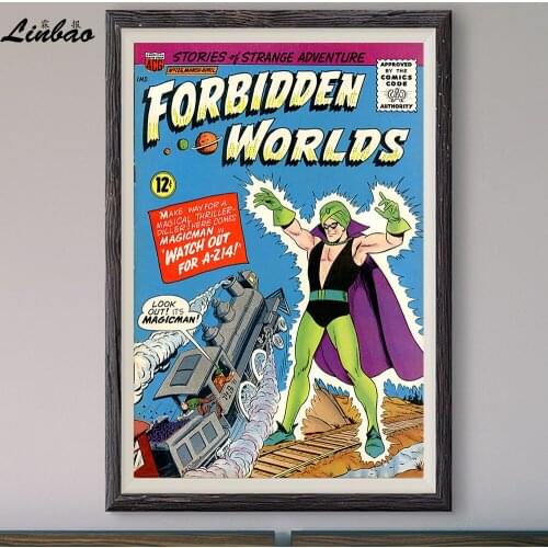V406 1965 Forbidden Worlds! Vintage Classic Movie Print Silk Poster Home Deco Wall Art Gift
