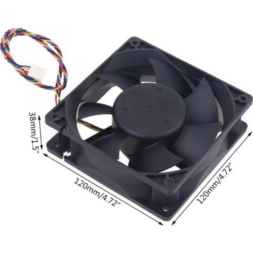 120mm 1.6A 12V 4 Wire PWM Cooling Fan for Delta AFB1212SHE 12038 Machine