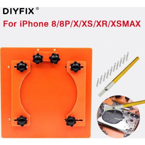 DIYFIX For iPhone 8 8Plus X XS XR XS Max Fixture Fastening Clamp Remove Phone Rear Cover Glass Fixture Repair Positioning Tool